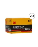 10x Kodak Kodacolor 200 Color Negative Film (35mm Roll Film, 36 Exposures)