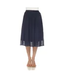 Women's Chiffon Pleated Midi Skirt