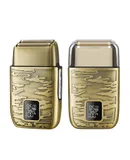 Razor, full metal body razor, household beard razor waterproof washable LCD power display, double reciprocating head