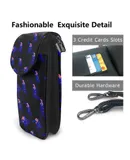 Australian Kangaroo Flag Blue Pu Leather Crossbody Phone Bag Card Slots Flip Phone Purse With Adjustable Strap 7.6x4.9inch