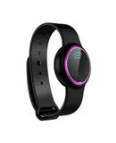 2packs Portable Rechargeable Control Phone Bluetooth Luggage Device Bracelet Device Anti-Lost For Car Wireless Wallet Smart APP GPS+Wristband-Black