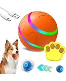 Shaky Ball for Dogs,Shaky Ball Toy for Dogs, Automatic Moving Dog Toy Ball, Interactive Dog Toys Dog Ball,Automatic Dog Toy Automatic Rolling Ball Toys for Dogs,USB Rechargeable (Orange with Remote)