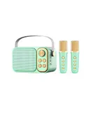 Karaoke Machine for Kids with 2 Wireless Microphones, Mini Karaoke System with 7 Voice Effects, Portable Bluetooth Speaker for Kids, Ideal Gift for Girls, Ideal for Party, Birthday, Family Meeting