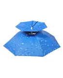 Headgear Umbrella Cap Parasol Hat Sun Protection Fishing Accessories Umbrella Hat Parasol Hat Foldable Umbrella Hat blue 80x50cm