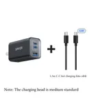 Anker multi-port TypeC fast charging PD charging plug Apple 15 notebook set black with 1.5m C-C cable