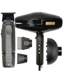 BaBylissPRO BLACKFX High-Performance Turbo Dryer + BaByliss Pro FXONE LO-PROFX High-Performance Low-Profile Trimmer #FX729