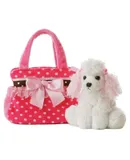 Fancy Pals Fancy Pink Polka Dot 8 Inch Pet Carrier