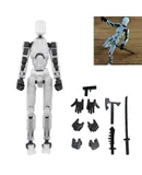 Titan 13 Action Figure,Lucky Robot 13 Action Figure,Funny 3D Printed Multi Jointed Action Figures,Nova 13 Action Figure Desktop Decorations Game Gifts for Kids Adult (Transparent)