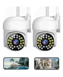 2pcs Cámara De Seguridad Wifi Hd 1080p Ip Visión Alarma 2mp