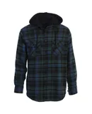 Gioberti Men's Removable Hoodie Plaid Checkered Flannel Button Down Shirt