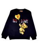 Retro Label Men's 14S Winterized No Love Crew Neck Sweatshirt In Black