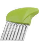 Stainless Steel Potato Carrot Chip Vegetable Crinkle Wavy Chopper Cutter French Fry Slicer 1 Pack/Set, Green