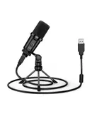 NEW BEE USB Microphone for Computer Recording Microphone with Stand for Laptop Studio Recording Chatting Singing Meeting