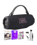 JBL Charge 6 Waterproof Bluetooth Speaker (Black) + In Ear Headphones + Software