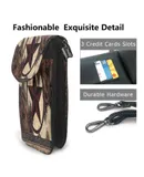 Western Texas Star On Wood Pu Leather Crossbody Phone Bag Card Slots Flip Phone Purse With Adjustable Strap 7.6x4.9inch