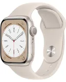 Apple Watch Series 8 41 mm (GPS only) Smart Watch w/Starlight Aluminum Case with Starlight Sport Band M/L -Good Refurbished