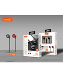 T203 Super Bass Hd Stereo Dynamic earphones with Multi Options control button noise cancellation and HD microphone