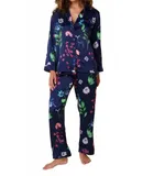 The Cat's Pajamas Deerly Luxe Pima Cotton Capri Pajamas In Blue