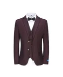 Braveman Men's 3-Piece Performance Stretch Slim Fit Check Suit