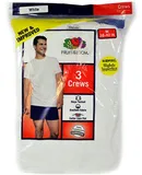 Fruit of the Loom White 3 Man's Crews/tee Shirts Bloopers Slightly Imperfect (S)
