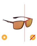 Solize Last Time Around - Metallic Orange to Brown by DelSol for Unisex - 1 Pc Sunglasses