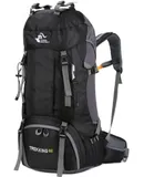 60L Waterproof Hiking Camping Backpack with Rain Cover, Large Outdoor Sport Travel Daypack Rucksack for Climbing