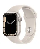 Apple Watch Series 7 (GPS, 45mm) Starlight Aluminum Case with Starlight Sport Band, Regular (Renewed)