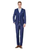Braveman Men's 3-Piece Premium Vested 3-Piece Slim Fit Suit