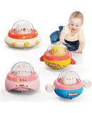 4 Pieces Animal Car Toys, Press Cars, Baby Toys, 6-18 Months, Spaceship 1 Year Old Kids Toy Gift (Bunny + Yellow Duck + Call + Frog)