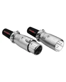 5Core XLR Connector Male Female to 1/4 Audio Jack 3 Pin Secure Mic Plug w Locking Ends