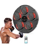Music boxing machine, Rechargeable Wall Mounted LED Smart Bluetooth Boxing Machine-Blck