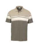 Gioberti Mens Stripe Short Sleeve Polo w/ Chest Pocket