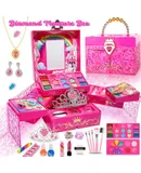 Kids Makeup Kit for Girl - 46PCS Kids Toys Make Up Set-Rose