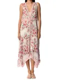 Johnny Was Womeb Aztec Vanessa V-Neckline Asymmetrical Dress (Slip) Multicolor