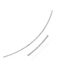 Sterling Silver Rhodium Plated Wheat Chain (3.20 mm)