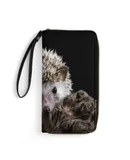 Hedgehog Wallet for Womens PU Leather Zip Around Wallers Clutch Wristlet Travel Long Purse