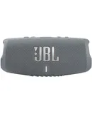 Parlante JBL Charge 5 gris portátil con bluetooth y resistente al agua