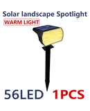 Ugecl，Solar Lights Outdoor Waterproof IP65， [56LED/3 Colors]1Pack (Warm White)