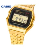 Casio (CASIO) watch vintage small square small gold watch sports electronics watch A159WGEA-1PR The best gift-black pad