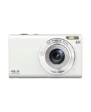 Digital Camera, Autofocus UHD 4K Vlogging Camera with 32GB Card, 48MP 16X Digital Zoom Digital Camera, Anti-Shake Portable YouTube Compact Point Shoot Camera-white