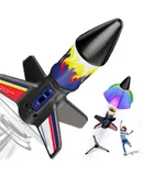 Rocket Launcher for Kids - Electric Flying Model Rocket with Parachute Recovery - Eco-Friendly Rocket Toy with Unlimited Re-Launch - Great Birthday Gift