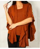 French Kyss Supersoft Ruffle Wrap In Spice