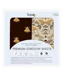 TotAha Premium Stretchy Crib Sheets (2-Pack)-Hypoallergenic, Silky Comfort, Buttery Soft, Calming Effect, All-Season Jersey-Knit Sheets, 9'' Extra Deep Pocket, Animal Print