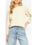 Olivaceous Crew Neck Sweatshirt In Natural