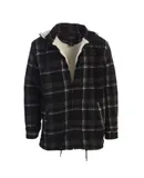 Gioberti Mens Sherpa Lined Flannel Jacket with Removable Hood