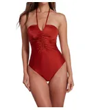 Sauipe Strapless One Piece Swimsuit With Removable Pads In Red