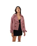 Belle & Bloom Women's Power Over Me Tweed Jacket in Red