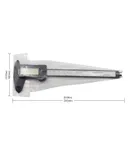 Plastic electronic digital display vernier caliper 0-150mm for measuring inner and outer diameters of stationery, jewelry, and jewelry. Carbon fiber caliper new model - black plastic caliper 0-150mm - plastic bag ± 0.1 236 * 73.5 * 16 plastic carbon fiber 0-150 49g