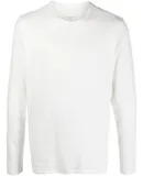 rag & bone Men's White Knit Long Sleeve Cotton T-Shirt Pullover