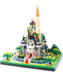 Miniature Building Blocks, Kids Pink Castle Building Model Set, Girls DIY Creative Ideal Toys 3D Jigsaw Puzzle, Mini Bricks Gifts for Adults and Children 1165pcs